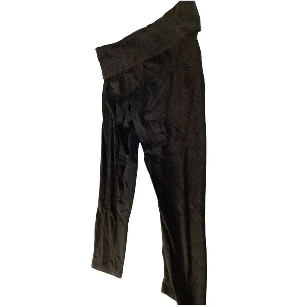 Victoria’s Secret PINK Rhinestone Foldover Yoga Capri Leggings Black S - Picture 10 of 10